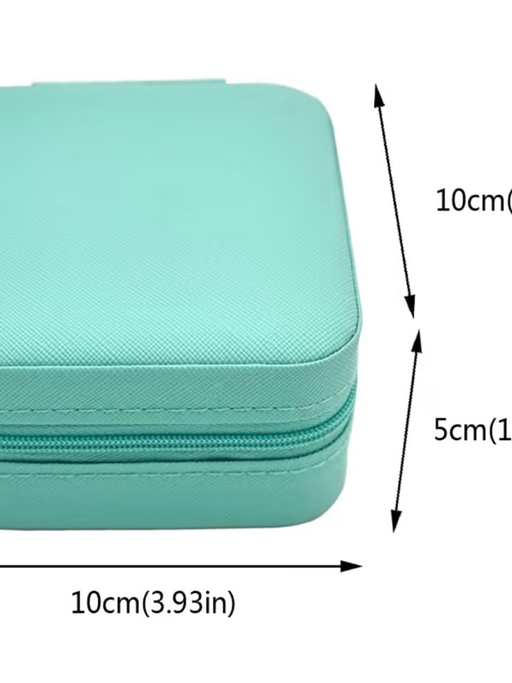 Travel Jewelry Case - Compact Zip Organizer Mint Green New in Box - Picture 4 of 6